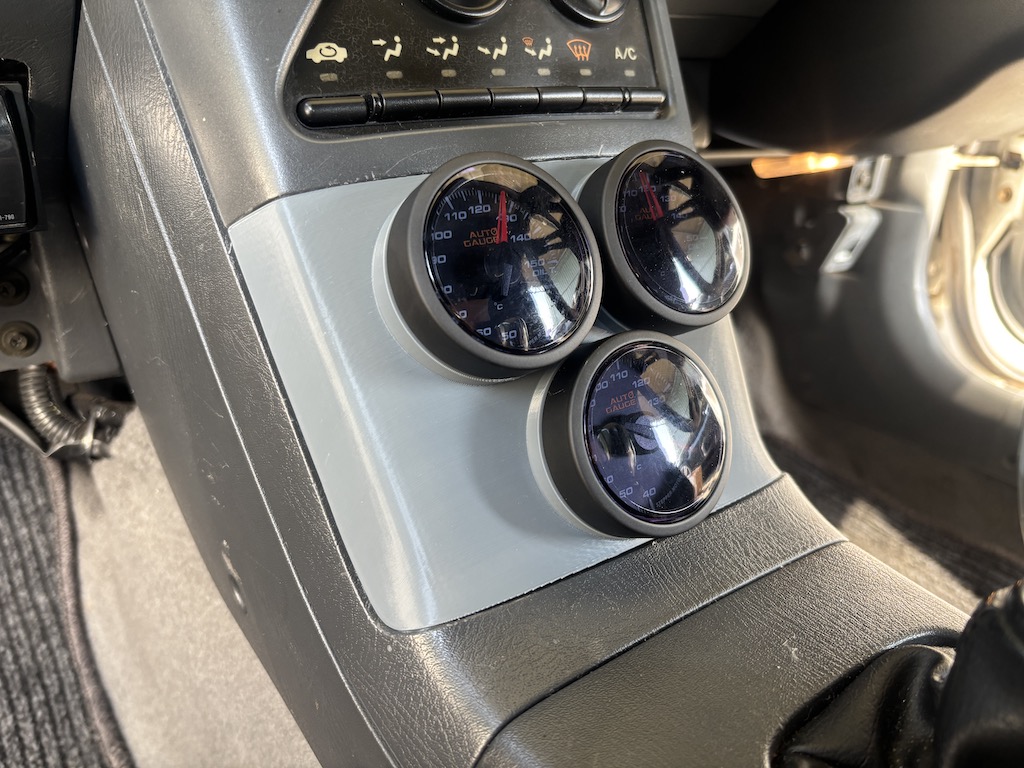 ホンダ ビート PP1 ゲージポッド 52mm 3連 追加メーターホルダー センター オーディオ レス パネル カバー トリム 