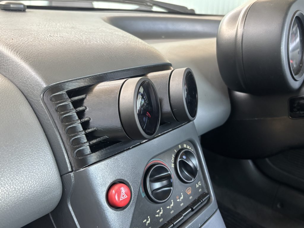 ホンダ ビート PP1 ゲージポッド 52mm 2連 (2) 追加メーターホルダー エアコン吹出口部