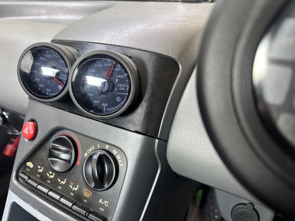 ホンダ ビート PP1 ゲージポッド 52mm 2連 追加メーターホルダー エアコン吹出口部