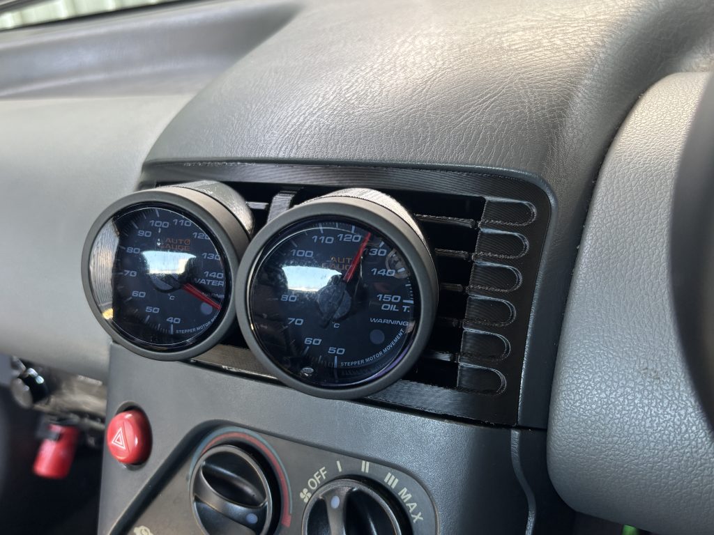 ホンダ ビート PP1 ゲージポッド 52mm 2連 (2) 追加メーターホルダー エアコン吹出口部